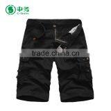 Wholesale Garment Dyed Multi Pockets 100% Cotton Twill Mens Blank Cargo Shorts thumbnail-3