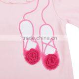 Embroidery Ballet Shoes Newborn Romper Baby Girl Bubble Romper thumbnail-4