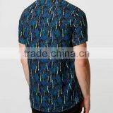 2016 Hawaiian Palm Print Short Sleeve Casual Shirt thumbnail-4
