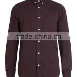 Burgundy Hemp Cotton Blend Shirts for Man thumbnail-4
