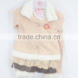 Hot Sale Kids Winter 3 Pcs Set 100% Cotton Long Sleeve Top & Pants Knitted Clothing Set With Hanger Package FSH1-36 thumbnail-2