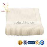 Plain China Knitted Newborn Baby Throw Blanket thumbnail-1