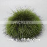 DIY 15cm Raccoon Fur Pompoms Fur Balls for Knitted Hat Cap Beanies and Keychain and Scarves thumbnail-6