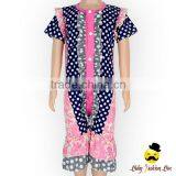 Summer Child Punjabi Suits Polka Dots Ruffle Short Sleeve Little Girl Bodysuit Shorts Type One Piece Jumpsuit thumbnail-1