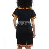 Walson Sexy Tight National Wind High Elastic Printing Package Hip Zipper Dress of Women thumbnail-4