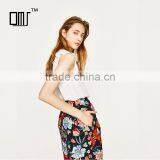 2017 HOT Ruffled in the Front and V-neck Ladies Chiffon Tank Top thumbnail-1