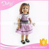 Wholesale 18 Inch Purple Lattice American Reborn Baby Girl Doll Clothes thumbnail-2