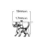 Zinc Based Alloy 3D Charms Dog Animal Antique Silver thumbnail-2