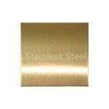 Champagne Gold Ti-coating Color Hairline Stainless Steel Sheet For Wall Decoration Plate thumbnail-1