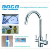 Commercial 304 stainless steel sink hot and cold water mixer faucet