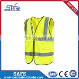 Elastic unisex running reflective safety high visibility yellow CE vest