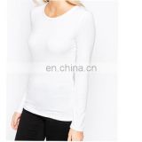 Woman long sleeves plain T-Shirt in cotton material