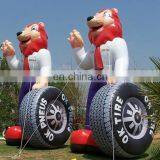 Giant Inflatable Tire Fox,inflatable Cartoon for Tire Advertising