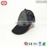 Black and Grey Cotton 6 Panels Baseball Sports Custom Cap thumbnail-1
