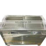 Коммерческий аппарат для приготовления фрированого мороженого мощностью 740 Вт. Фритюрный аппарат для йогурта с 1 сковородой и шестью ведрами. Машина для приготовления руллов фрированого мороженого