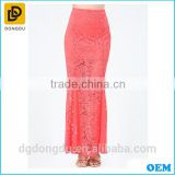 New Europe Simple Design Summer Lace Bodycon Maxi Skirt for Lady