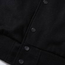 HOT SALE 2021 NEW FASHION MEN'S WOOL/POLYESTER MELTON BASEBALL GENUINE LEATHER JACKET thumbnail-2