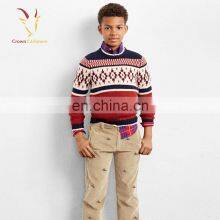 Top Sale Popular Stylish Intarsia Children's Cashmere Boys Sweater for Kids thumbnail-1