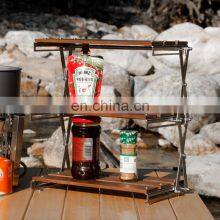 Outdoor Camping Picnic Portable Multifunctional Folding Table Commodity Shelf thumbnail-4