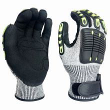 Safusen Sandy Nitrile Coated Oilfield Anti Slip Cut Resistant TPR Impact Gloves Mechanic Glove