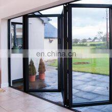 2021 Folding Door Outdoor Terrace Balcony Aluminum Alloy Sliding Folding Glass Door Aluminum Alloy Triple Glass Door and Window thumbnail-4