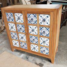 solid elmwood side board with drawings