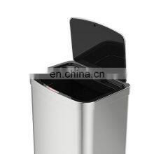 Automatic 50L Rectangle Sensor Sanitary Smart Bin Garbage Street Sorting Kitchen Waste Inadoor Stainless Steel Trash Can thumbnail-4