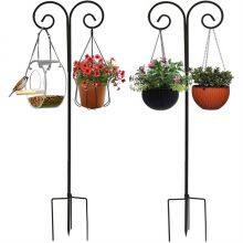 Heavy Duty Garden Shepherds Hooks for Outdoor, Premium Metal Shepherds Hooks, Height Adjustable Bird Feeder Hanger, Hanging Basket Hooks 37” Inch Tall Hanging Plant Hooks thumbnail-5
