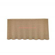 Natural Wicker Console Tables Vintage Sculptural PE Rattan Ottoman or Coffee Table thumbnail-3