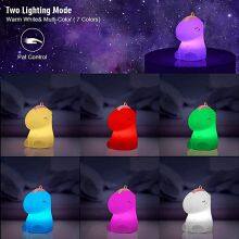3500K Nursery Silicone USB Portable Color Charging Cute LED Unicorn Night Lights for Kids Bedroom Decor Birthday Gift thumbnail-2