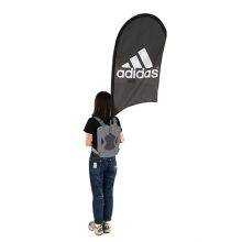 Weihai WZRODS Multi-use Branded Human Feather Teardrop Rectangle X Plastic Backpack Flag Pole for Outdoor Advertising thumbnail-4