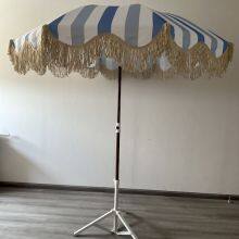 Tassel Outdoor Parasol With Rotating Sunshade and Steering Beach Umbrella Suitable for Scenic Spots and Beaches thumbnail-5