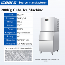 Ice Cube Machine Automatic Commercial 200 kg Cube Ice Maker thumbnail-2