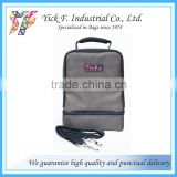 Double Compartment Brown Polyester Cooler Lunch Bag for Adults