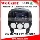 Wecaro Android 4.4.4 car multimedia system 8" in dash for mazda 2 car dvd android android mirror link 2010-2012