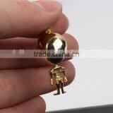 New Arrival 925 Silver Saucer Man Setting AAA cz Hip Hop Pendant Necklace thumbnail-3