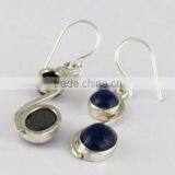 Excellent Deep Blue Lapis 925 Sterling Silver Earring, 925 Silver Jewelry, Sterling Earrings thumbnail-4