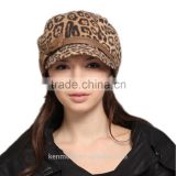 2015 female leopard beret caps fashion design cheap for sale