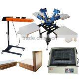 Manual Rotary 4 Color 4 Station T-shirt Screen Printing Machine Price for Sale