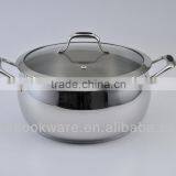 Casting Handle Apple Shape Stainless Steel Casserole With Induction Bottom