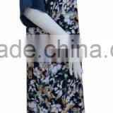 100% Rayon Simple Styling Traditional Print Muslim Abaya With Embroidery thumbnail-4