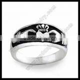 Stainless Steel Women's Celtic Eternity Claddagh Engagement Ring thumbnail-1