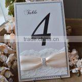 Purple and Lavender Lace Wedding Table Card thumbnail-1