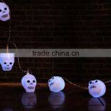 Halloween 10LED Skeleton Head Light Chain thumbnail-3