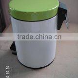 Flat Lid Powder Coated Finished Soft Close Steel Trash Can thumbnail-2