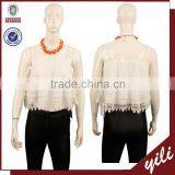 2015 Models Chiffon Blouse Lace in the Bottom Online Shopping thumbnail-1