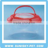 Oval Shape Transparent Plastic Pet Carrier