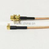 RG316 Electrical Plug Pigtail Cable 15CM RF SMA Female Switch MMCX Male Right Angle Plug thumbnail-2