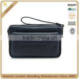 Guangzhou Factory 100% Cowhide Real Leather Clutch Bag Men Leather Wallet Custom Black Pebbled Leather Clutch for Men thumbnail-4