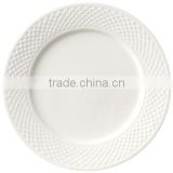 Hotel wholesale round ceramic dinner dishes personalized plate porcelain